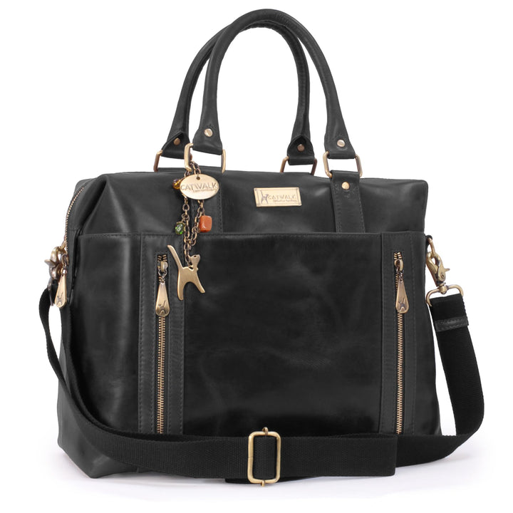 CATWALK COLLECTION HANDBAGS - Vintage Leder - Reisetasche/Freizeittasche/Sporttaschevon/Wochenendtac