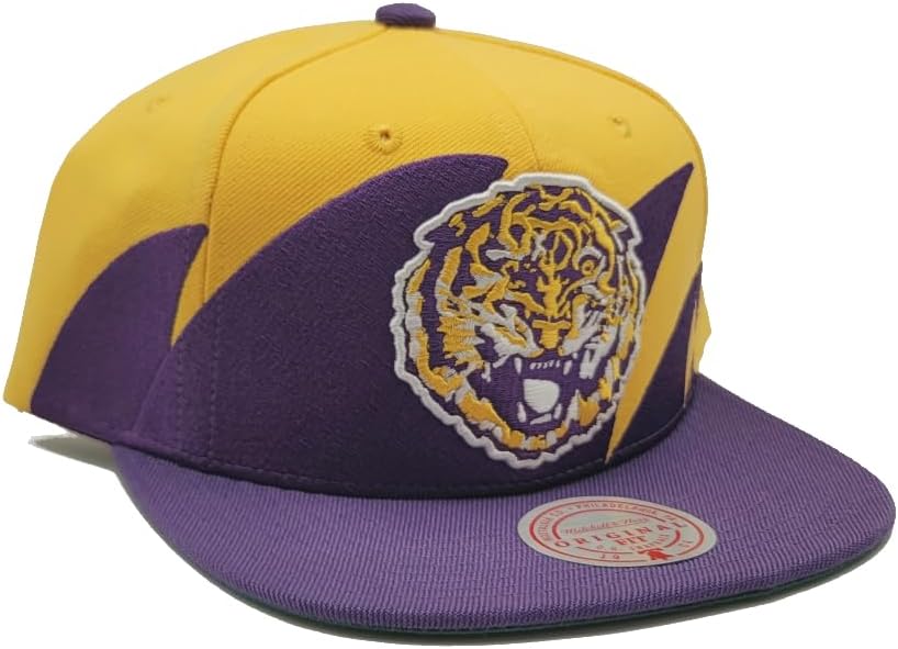 Mitchell & Ness Louisiana State University LSU Sharktooth NCAA Snapback Cap and Basecap