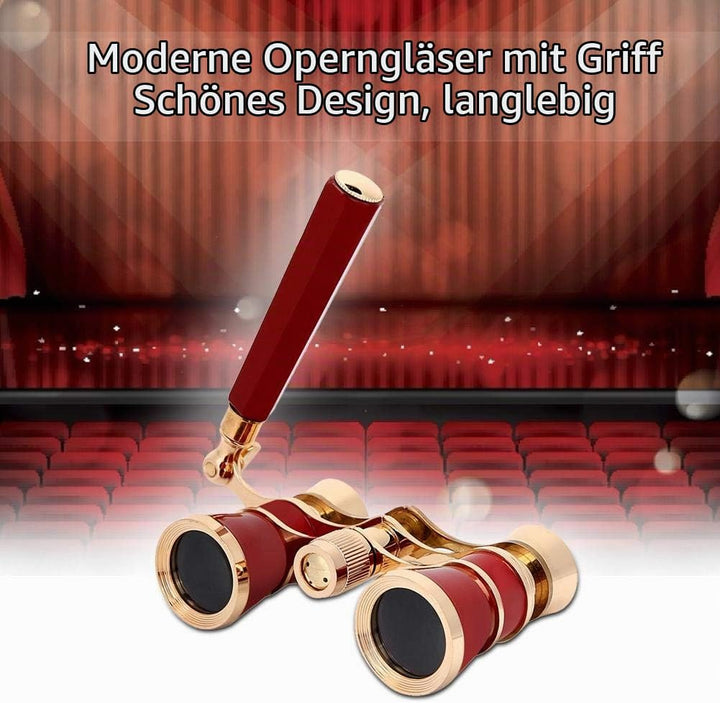 Opera Fernglas, Brillen-Teleskop 3X25 Theaterbrille -Fernglas Concert Portable Compact Lightweight,