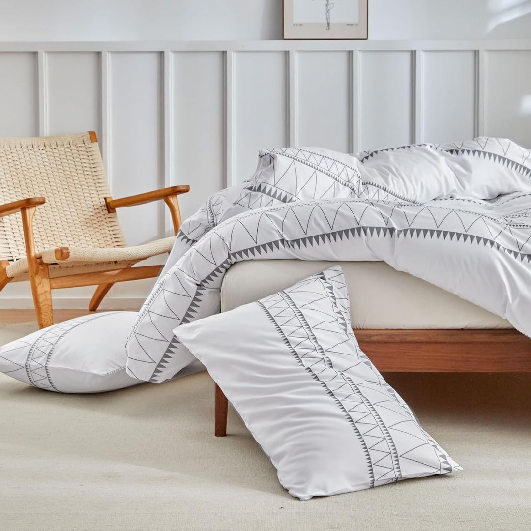 Lekesky Bettwäsche 200x200cm Super Weiche 100% Mikrofaser 3teilig - Bettwäsche-Sets 200 x 200 Bettbe