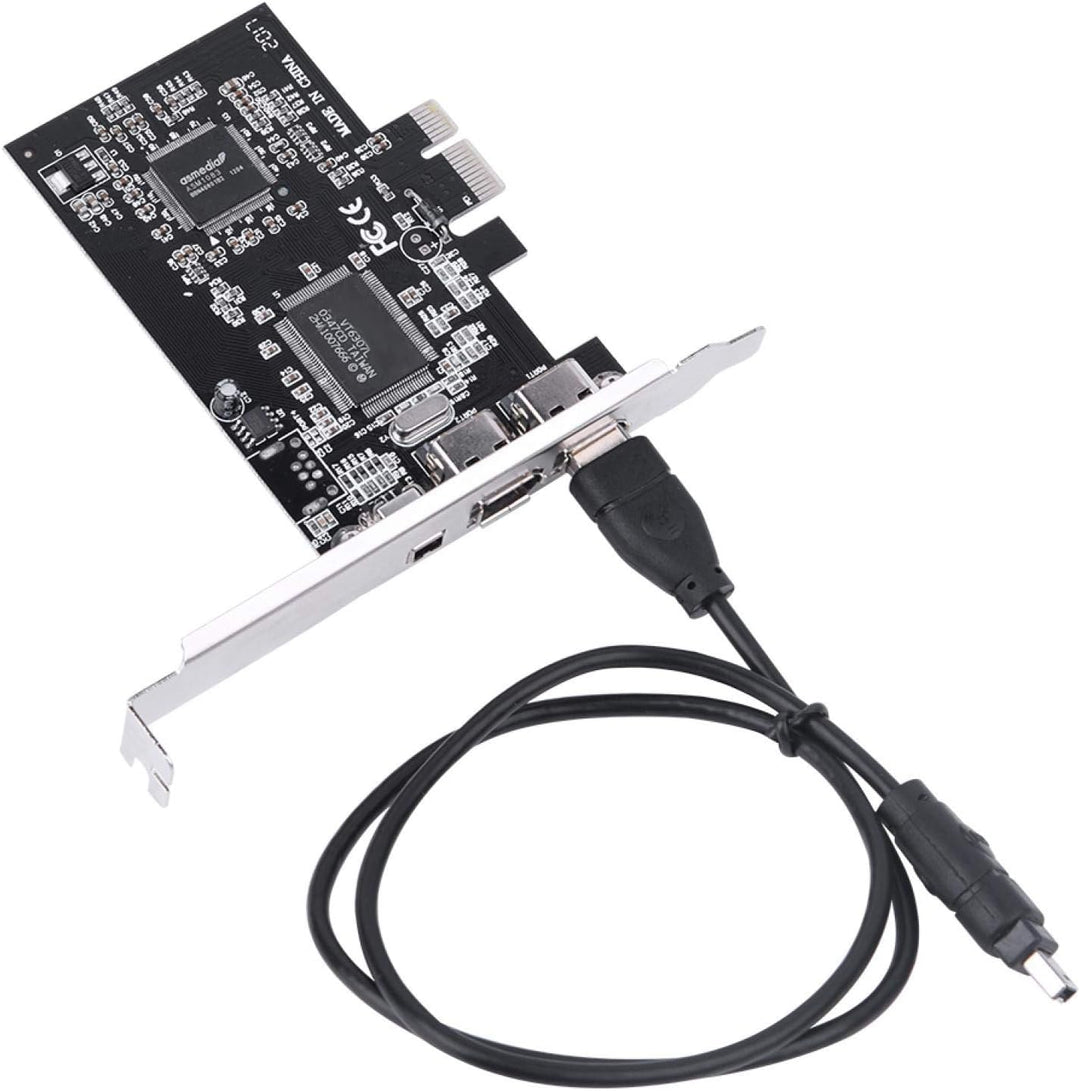PCIE FireWire-Karte, PCI-E PCI Express FireWire 1394a IEEE 1394-Controllerkarte mit Firewire-Kabel f