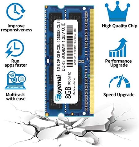 DDR3 1600 PC3-12800S 16GB Kit (2X8 GB) RAM 8GB 2Rx8 204-pin Dimm CL11 1,35V Lapktop Arbeitsspeicher