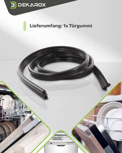 DEKAROX Türdichtung Dichtgummi 1,8m dreiseitig für Bosch Siemens 00263096 263096 für Spülmaschine Ge