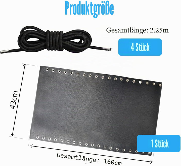 Ersatzbezug für Liegestuhl mit 4 elastischen Seilen (160 x 43 cm), Ersatzstoff für Zero-Gravity-Stuh