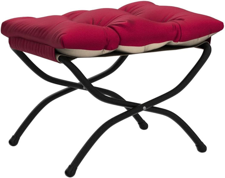 HollyHOME Fusshocker Fussstütze Klapphocker, Faltbar Sitzhocker mit Metallbeinen, Abnehmbar Gepolste