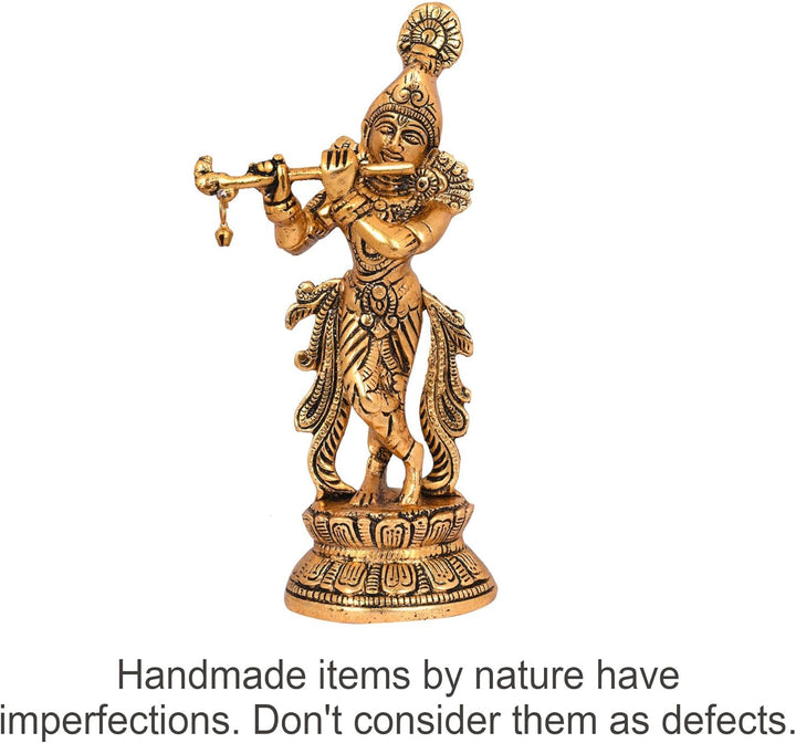 WC_Lord Krishna mit Bansuri Krishna Statue Figur mit Murli Bansi Murlidhar Kishna Idol für indische