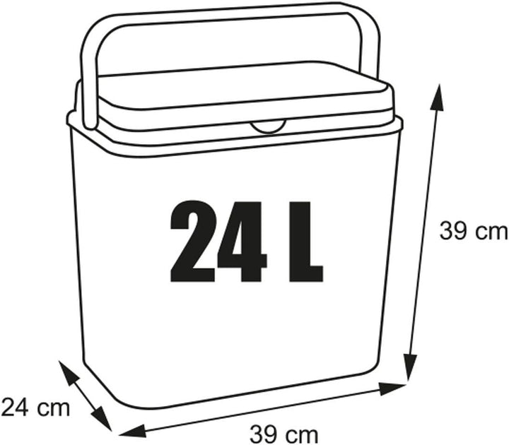 LINDER LEX Kühlbox Thermobox Warmhaltebox Picknick Camping 24 Liter Isolierbox bis zu 9 Stunden kühl