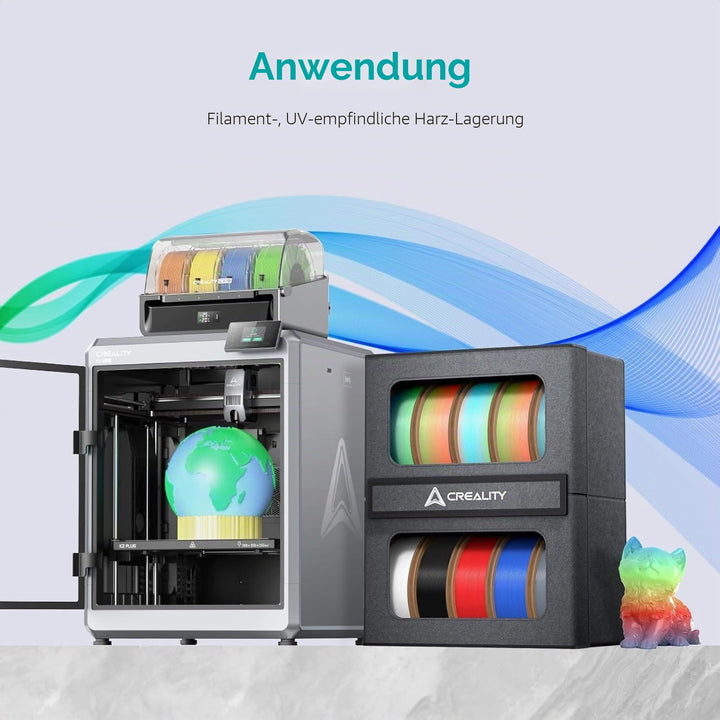Creality 3D-Drucker-Filament-Aufbewahrung, robuster 3D-Drucker-Metallhalter, staubdicht, stabil, 2-s