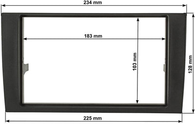 tomzz Audio 2403-044 Doppel DIN Radioblende Set kompatibel mit Audi A4 B7 8E 8H Seat Exeo 3R 3RN sch