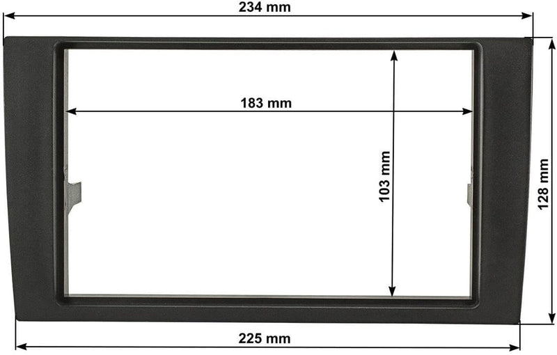 tomzz Audio 2403-044 Doppel DIN Radioblende Set kompatibel mit Audi A4 B7 8E 8H Seat Exeo 3R 3RN sch