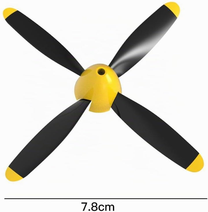 2 Stück RC-Flugzeugpropeller 4 Blätter, Propellerflugzeugteil Ferngesteuerter Flugzeugpropellerersat