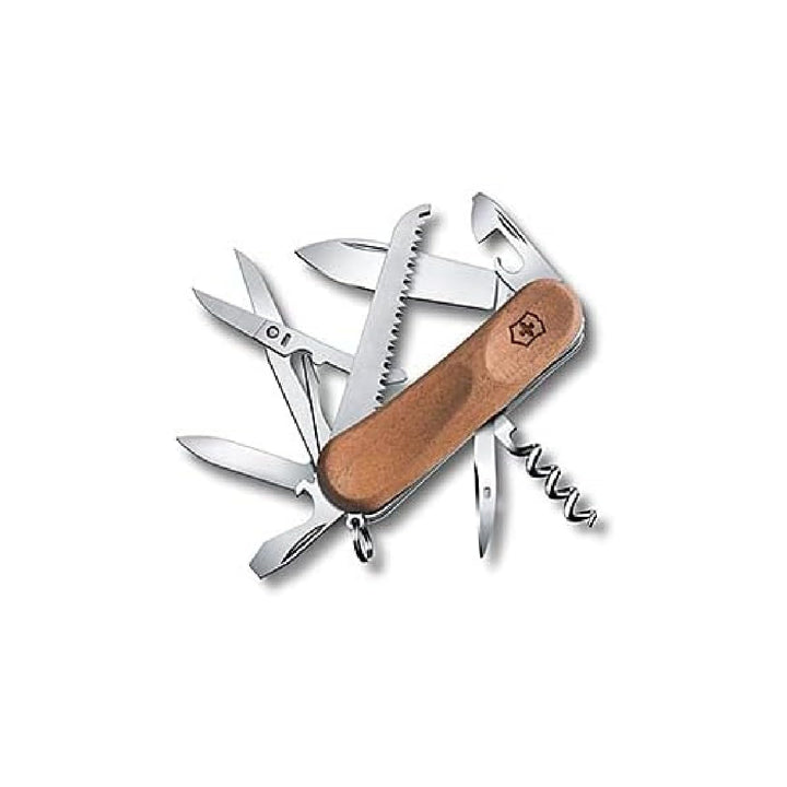Victorinox Holz Taschenmesser Evolution Wood 17 (13 Funktionen, Holzsäge, Korkenzieher) Single, Sing