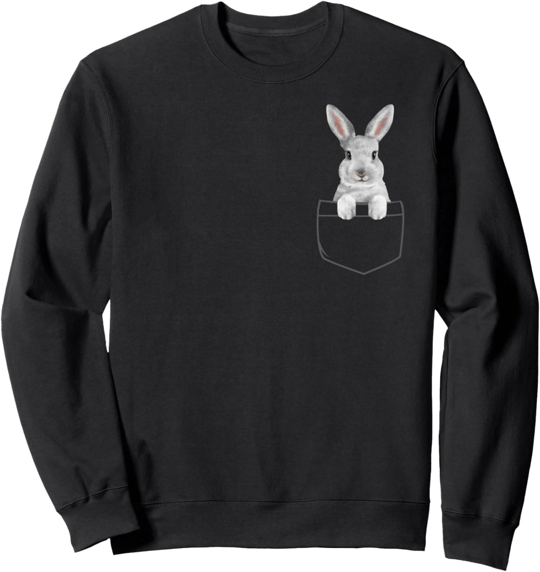 Hase in Brusttasche Lustiger Osterhase Karnickel für Frauen Sweatshirt