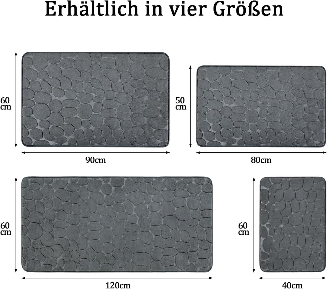 chakme Badematte Memoryschaum Badteppich Memory Foam Duschvorleger Saugfähige Badvorleger Badezimmer
