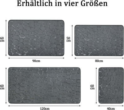 chakme Badematte Memoryschaum Badteppich Memory Foam Duschvorleger Saugfähige Badvorleger Badezimmer