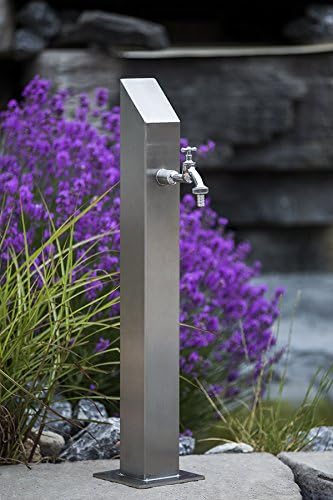 KTC Tec Wassersäule SQS 1030 mm Edelstahl V2A Bewässerung Zapfstelle Zapfsäule Gartenschlauch Spende