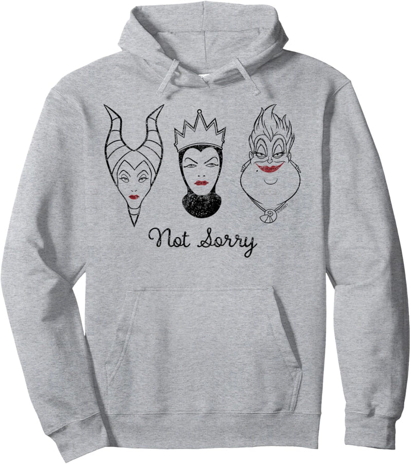 Disney Villains Ursula Maleficent Evil Queen Not Sorry Pullover Hoodie