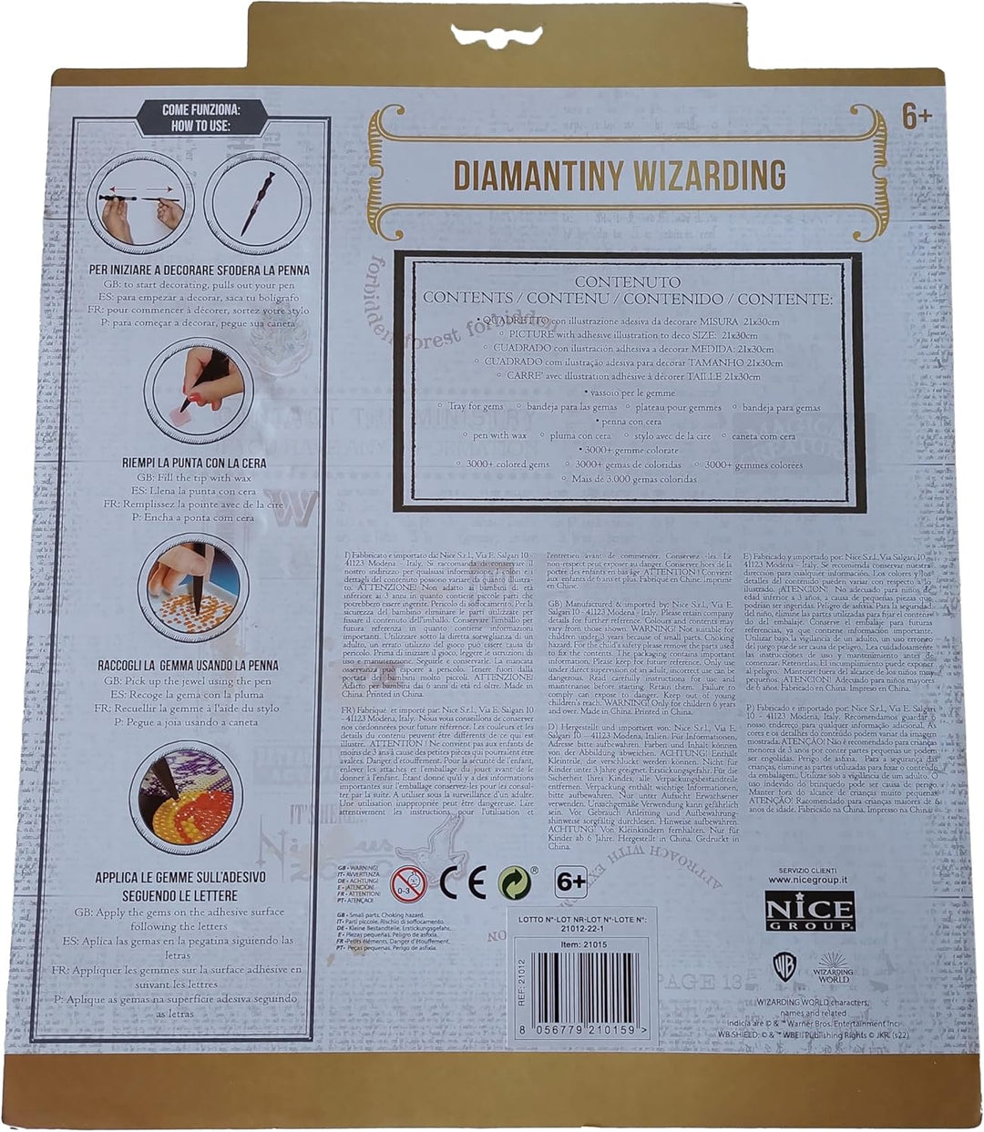 DIAMANTINY Harry Potter – Zauberstiftung Magic Trio – Mosaik-Set – Aktivitäten Crystal Art Diamond P