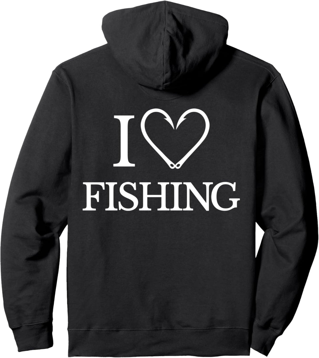 Ich liebe Angeln Pullover Hoodie