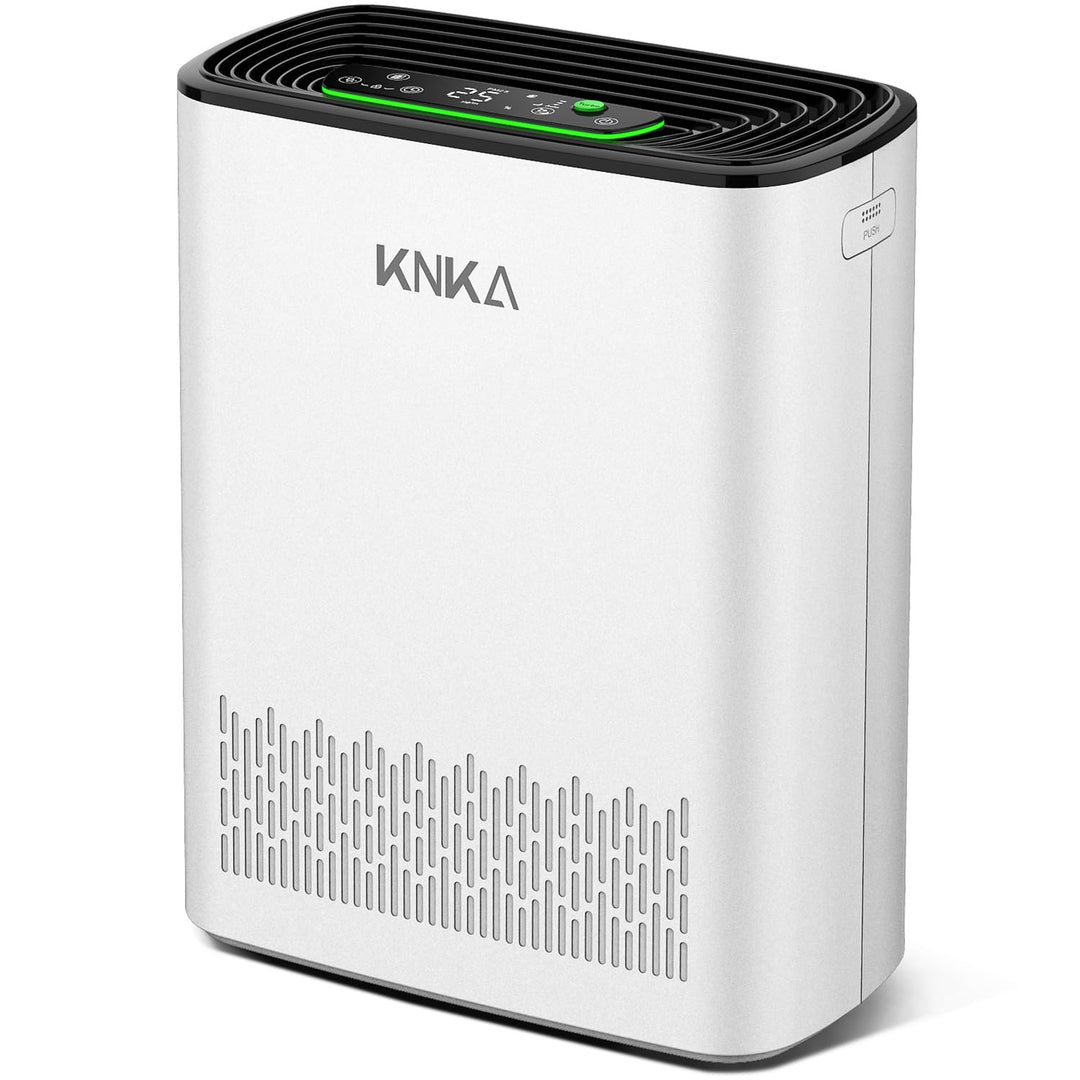 KNKA Luftreiniger Air Purifier HEPA Filter, CADR 300 m³/h, für Räume bis 80 m², entfernt 99,97% Stau
