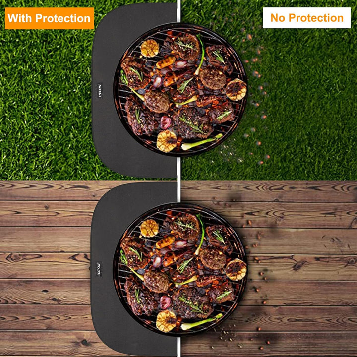 Kamin Matte Feuerfeste Unterlage 100 x 50CM Halbrund Funkenschutzplatte Herdbereich Feuerstelle Matt