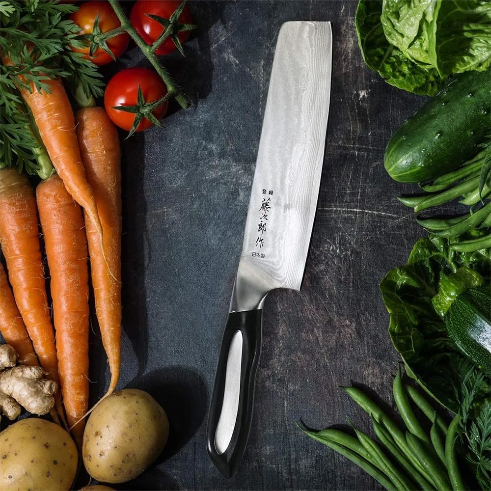 TOJIRO Flash grosses damaszener NAKIRI 63-Lagen DAMAST