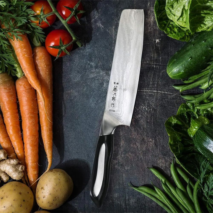 TOJIRO Flash grosses damaszener NAKIRI 63-Lagen DAMAST