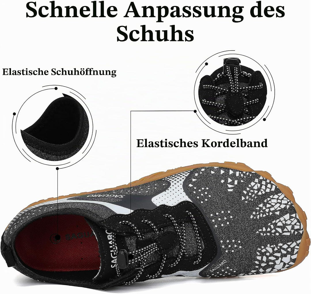 SAGUARO Herren Barfussschuhe Leicht Damen Traillaufschuhe rutschfeste Minimalistische Unisex Atmungs