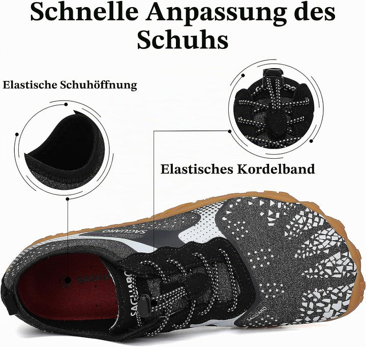 SAGUARO Herren Barfussschuhe Leicht Damen Traillaufschuhe rutschfeste Minimalistische Unisex Atmungs