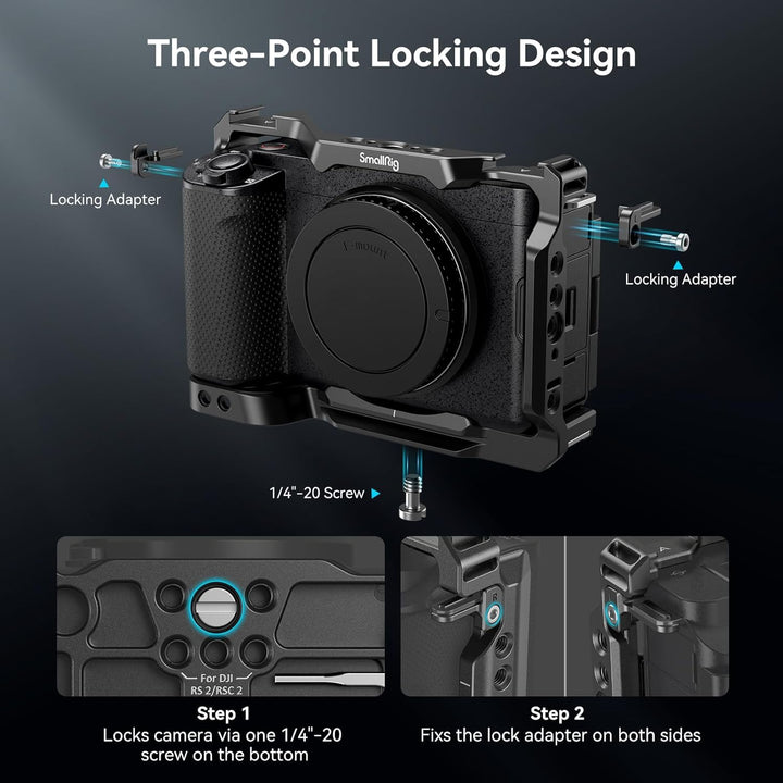 SMALLRIG ZV-E1 Cage Käfig für Sony ZV-E1, vollständiger Kamerakäfig für Sony Alpha ZV-E1, integriert