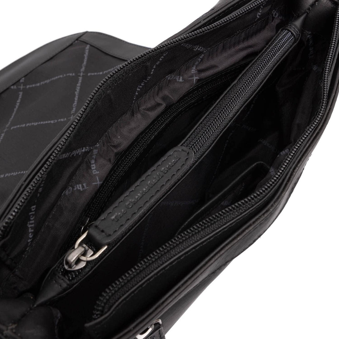 The Chesterfield Brand Rubio Umhängetasche Leder 28 cm L Schwarz, L Schwarz