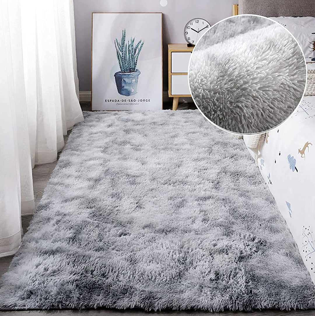 Leesentec Teppich für Wohnzimmer, Schlafzimmer, Jugendliche, Mädchen, Shaggy, modernes Design, Langf