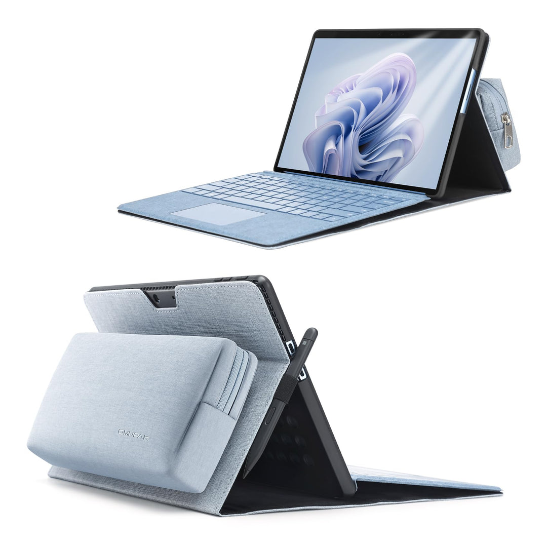 Omnpak Hülle für Microsoft Surface Pro 9 Tablet Business-Hülle, Tragetasche mit Stylus Stifthalter m
