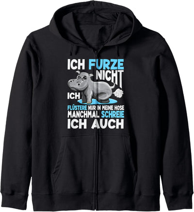 Furzendes Nilpferd Ich Furze Nicht flüstere nur Flusspferd Kapuzenjacke