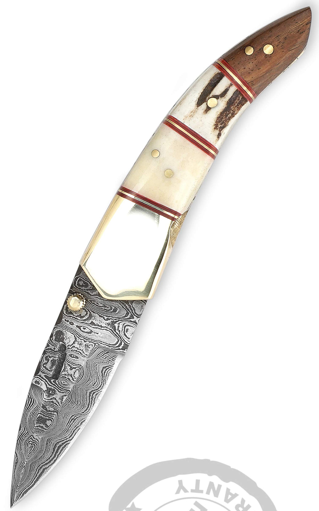 Perkin Knives Taschenmesser/Camping-Werkzeug, Damastklinge, handgemacht