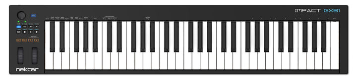 Nektar GX61 Impact USB MIDI Keyboard Controller with Nektar DAW Integration, Black Single, Single