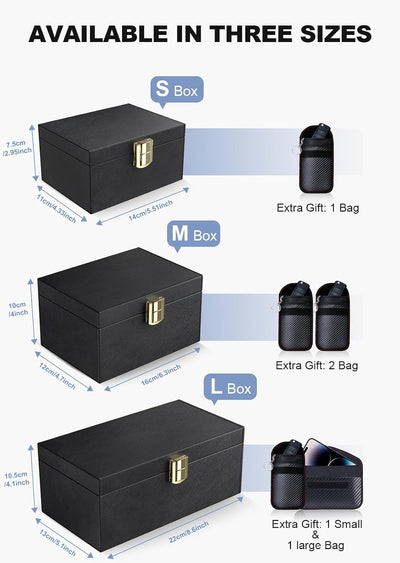 Samfolk Keyless Go Schutz Autoschlüssel Box & 2 Faraday Bag, Faraday Box Strahlenschutz Keyless Go S