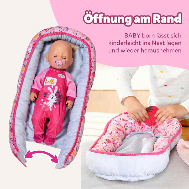 BABY born Baby Nest für 36 cm und 43 cm Puppen, 835821 Zapf Creation, Rosa