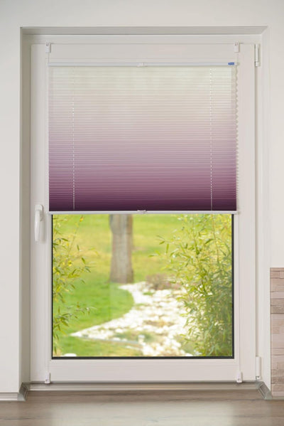 K-home Klemmfix-Plissee Farbverlauf, Bordeaux, 70 x 130 cm 70 x 130 cm Bordeaux, 70 x 130 cm Bordeau