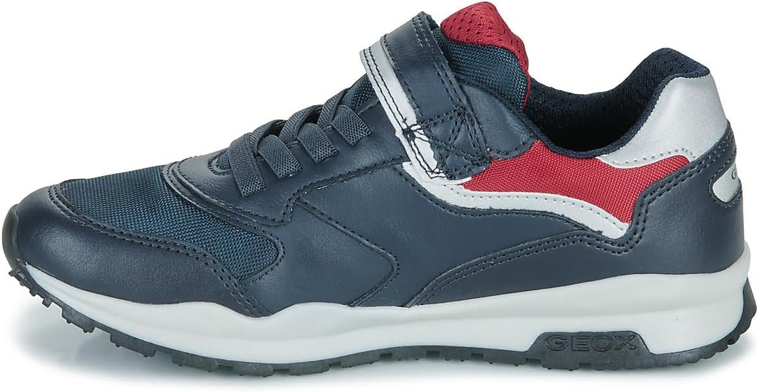 Geox Jungen J Pavel A Sneaker 28 EU Navy Dk Red, 28 EU Navy Dk Red