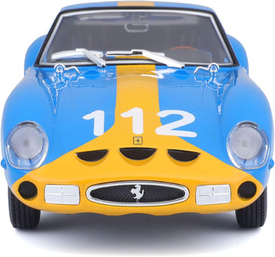 Bburago 18-26305 Ferrari 250 GTO Modellauto 1:24, Blau/Gelb