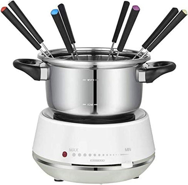 MELISSA 16310230 elektrisches Fondue für 8 Personen 2 Liter Inhalt Fleisch, Schoko, Käsefondue,1200