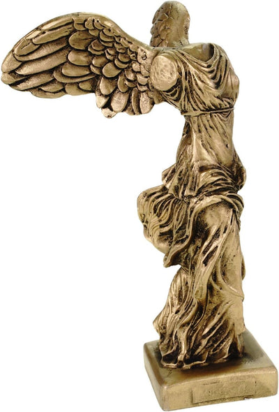 Kremers Schatzkiste Alabaster Nike Siegesgöttin von Samothrake Figur Skulptur 20 cm Gold Siegesdenkm