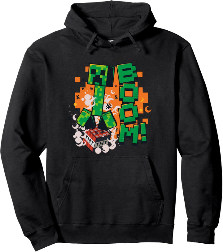 Minecraft Creeper TNT BOOM! Explosion Pullover Hoodie