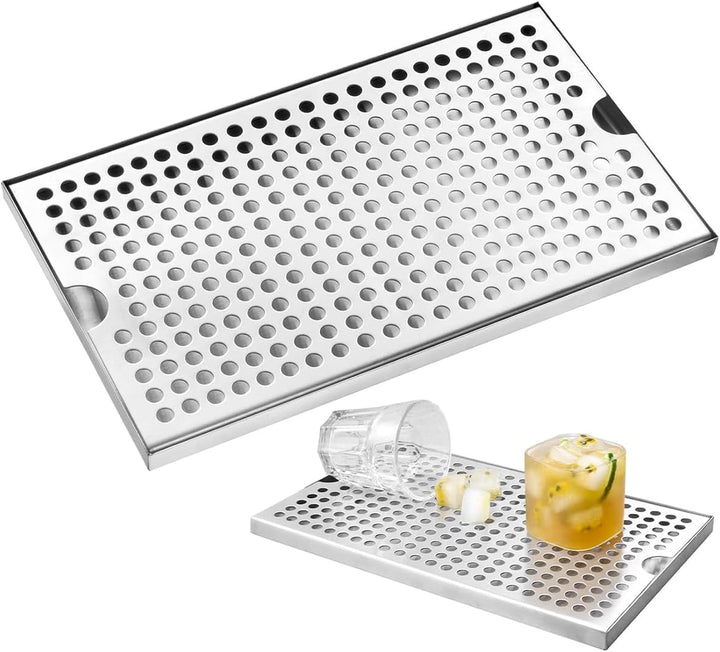Ubric Biersäulen-Abtropfschale, 304 Edelstahl Tropfschale Pads und abnehmbarer Deckel, für Bar, Rest