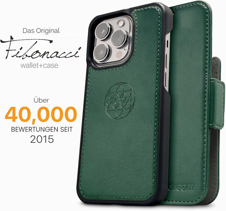 Dreem Fibonacci iPhone 14 Pro Max Brieftaschen-Etui / 2-in-1 stossfestes Etui und abnehmbares Folio