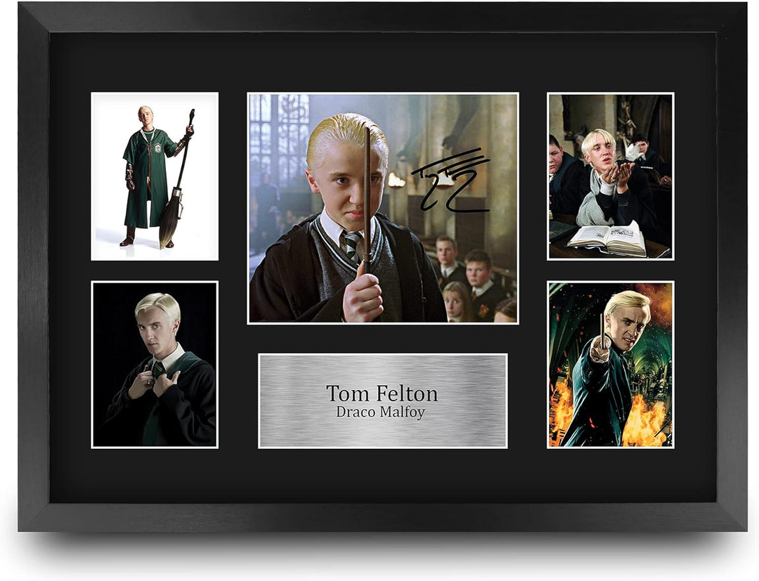 HWC Trading FR A3 Tom Felton Harry Potter Draco Malfoy Geschenke Gedruckt, Signiert Autogramm Bild D