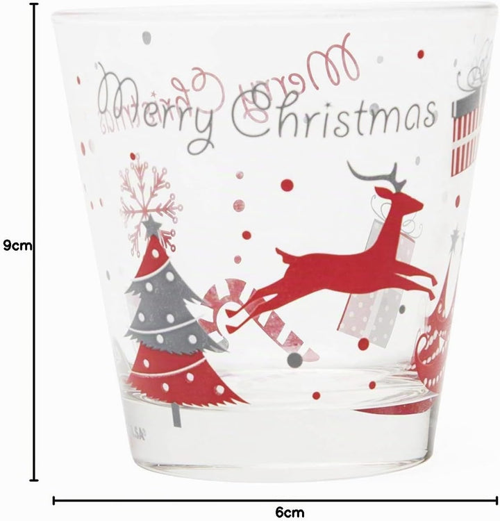 Excelsa Christmas Wassergläser, Glas, 6 Stück