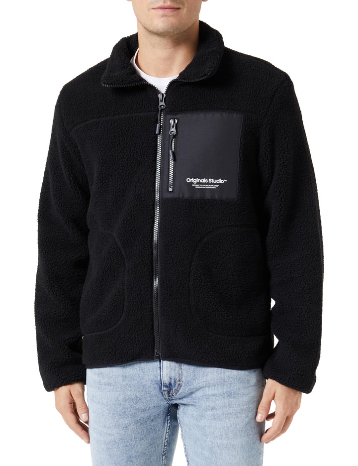 JACK & JONES Herren Jorvesterbro Teddy Jacket Sn Jacke (1er Pack) XXL Schwarz, XXL Schwarz