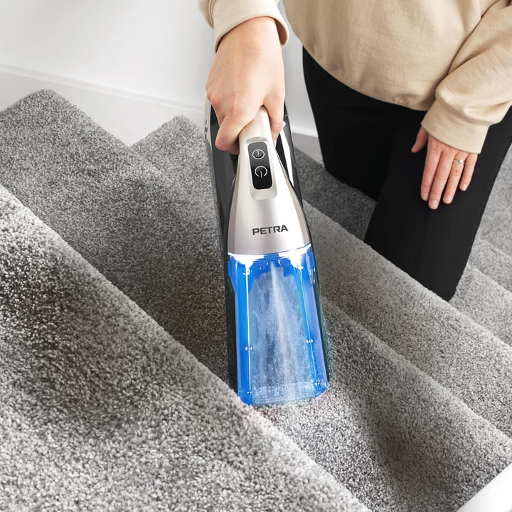 Petra PF01624VDE Spot Clean Handstaubsauger – kabelloser Akku mit 7,4V mAh, Nass-Staubsauger für sch